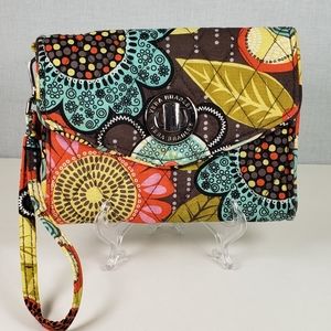 Vera Bradley Retired Flower Shower Turnlock Wristlet Wallet